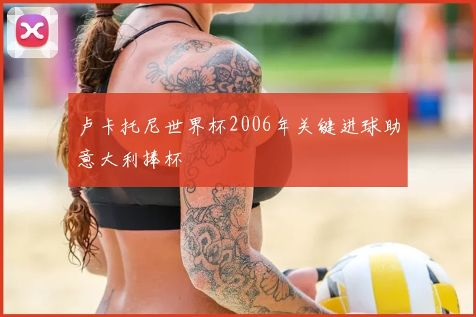 卢卡托尼世界杯2006年关键进球助意大利捧杯